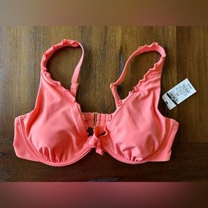 Shade and Shore Women's Coral Bikini Top- size 36D